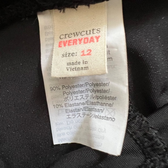 J crew girls black velvet leggings size 12 - Picture 2 of 2